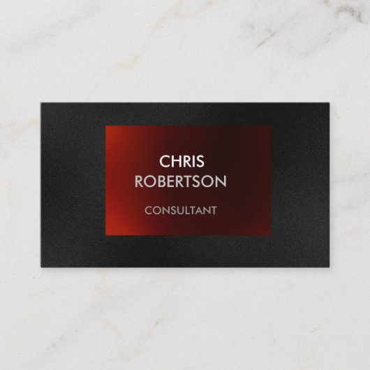 Charmant Carte de visite gris clair rouge attrayan (Devant)