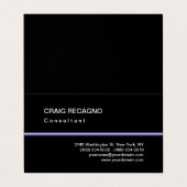 Charmant Carte de visite noir blanc (Extérieur déplié)