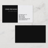 Charmant Carte de visite noir et blanc (Devant / Derrière)