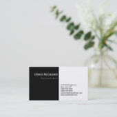 Charmant Carte de visite noir et blanc (Debout devant)