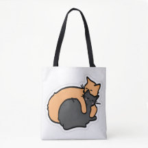 Charmant Cat Nap Canvas tas - Sinaasappel Tabby en