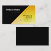 Charmant Charming Carte de visite noir et jaune (Devant / Derrière)