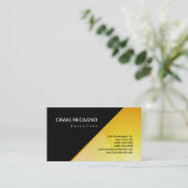 Charmant Charming Carte de visite noir et jaune (Debout devant)