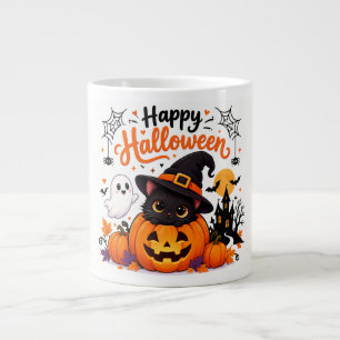 Charmant Chat Bonne Halloween Tasse de Voyage - So