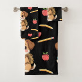 Charmant chiot lisant, motif cartable (En situation)