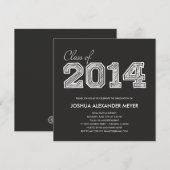 Charmant croquis Invitation de la fête de graduati (Devant / Derrière)