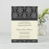 Charmant Damask 5x7 Faire-part de mariage :[fuzzy] (Debout devant)