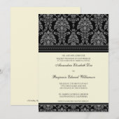 Charmant Damask 5x7 Faire-part de mariage :[fuzzy] (Devant / Derrière)