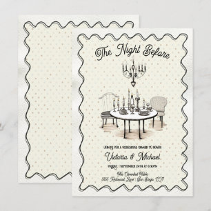 Charmant de avond voor repetitie diner kaart