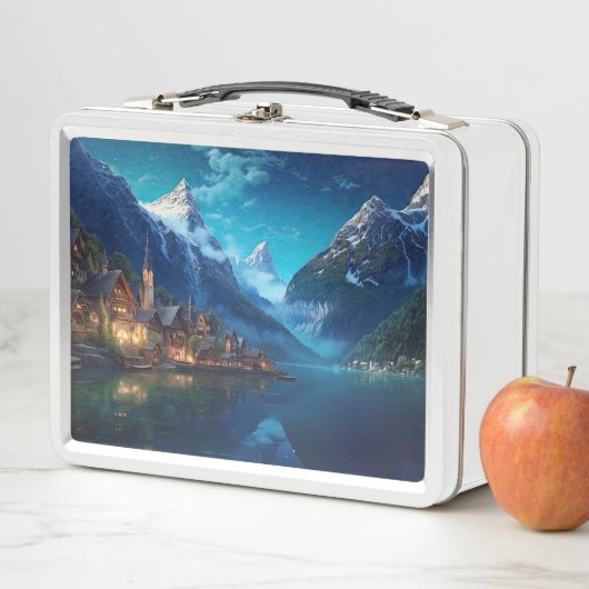 Charmant dorpje in Alpen, Europa. (In situ)