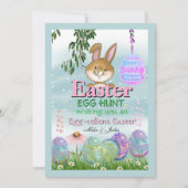 Charmant Easter Oeuf Hunt Watercolor Carte de vaca (Devant)