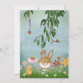 Charmant Easter Oeuf Hunt Watercolor Carte de vaca (Dos)