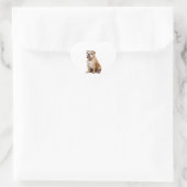Charmant Engels Bulldog Portrait - Schattig Canin Hart Sticker (Tas)