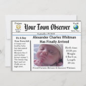 Charmant et unique Faire-part de naissance bébé (Devant)