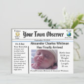 Charmant et unique Faire-part de naissance bébé (Debout devant)