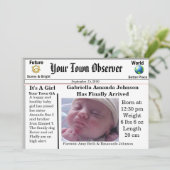 Charmant et unique Faire-part de naissance bébé (Debout devant)