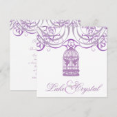 Charmant Faire-part de mariage Liliac (Devant / Derrière)