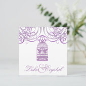 Charmant Faire-part de mariage Liliac (Debout devant)