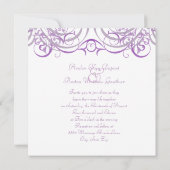 Charmant Faire-part de mariage Liliac (Dos)