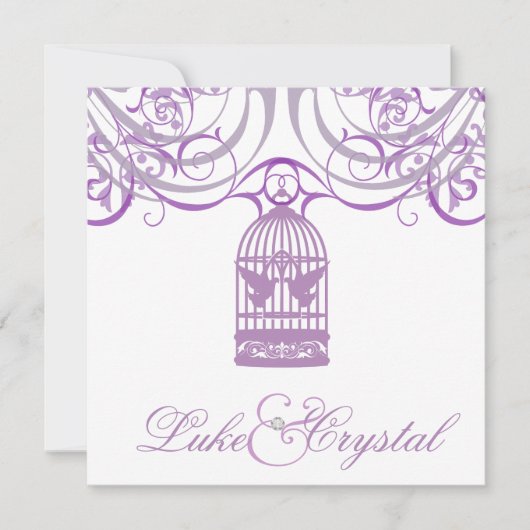 Charmant Faire-part de mariage Liliac (Devant)