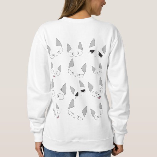 Charmant Feline Affection Sweatshirt (Achterkant)