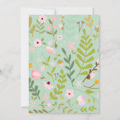 Charmant Floral Anniversaire Tea Party Invitation (Dos)