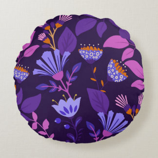 Charmant Floral moderne Coussin rond
