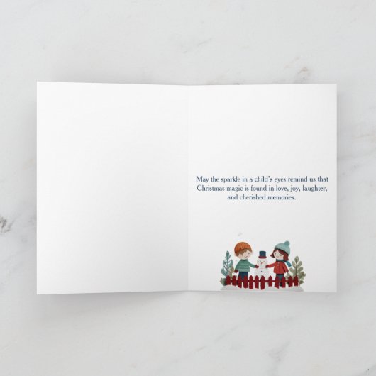 Charmant gesneden papier Kerst Kaart (Binnen)