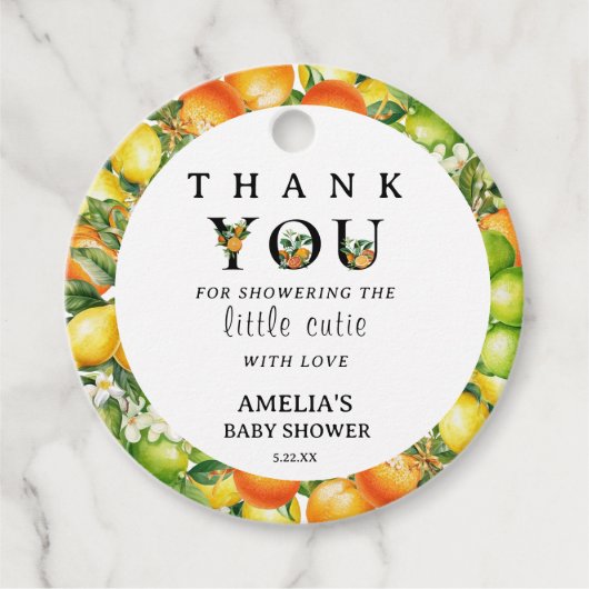 Charmant groen Schattige Dank u Bedankjes Labels (Voorkant)