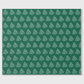 Charmant Groen & Wit Kerstboom Cookie Cadeaupapier (Vlak)