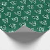 Charmant Groen & Wit Kerstboom Cookie Cadeaupapier (Hoek)
