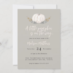 Charmant herfst 'kleine pompoen' Baby shower Kaart