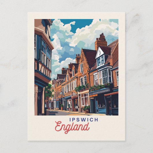 Charmant Ipswich Engeland Briefkaart (Voorkant)