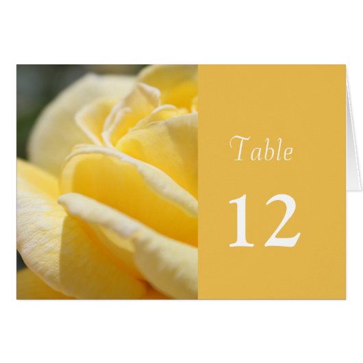 charmant jaune rose dîner table numéro (Devant Horizontal)