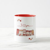 Charmant "Je t'aime" Ville Illustration Mug (Centre)