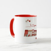 Charmant "Je t'aime" Ville Illustration Mug (Devant gauche)