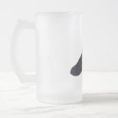 Charmant kraai glitter cadeau met boog matglas bierpul (Links)