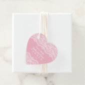 Charmant  Lace Pink Wedding Bedankjes Labels (In situ)