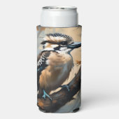 Charmant lachen: Kookaburra in olieverf (Seltzer Achterkant)