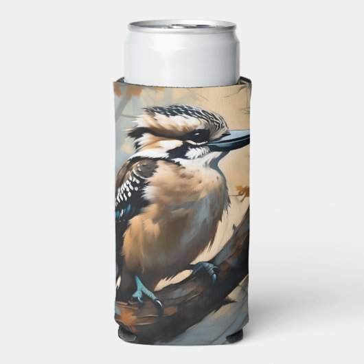 Charmant lachen: Kookaburra in olieverf (Seltzer Voorkant)