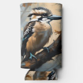 Charmant lachen: Kookaburra in olieverf (Achterkant)