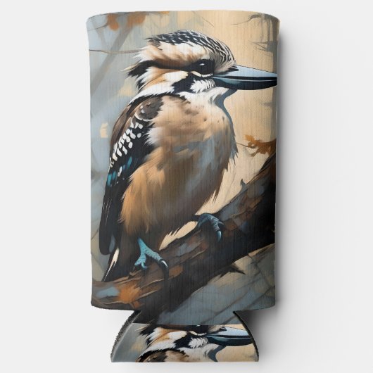 Charmant lachen: Kookaburra in olieverf (Voorkant)