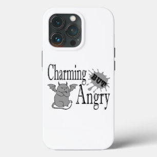 Charmant maar boos klein duivel kat grappig citaat iPhone 13 pro hoesje
