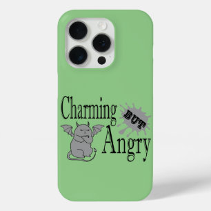 Charmant maar boos klein duivel kat grappig citaat iPhone 15 pro case