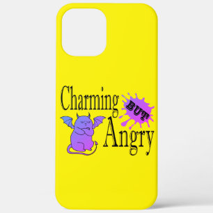 Charmant maar boos klein duivel kat grappig citaat iPhone 12 pro max hoesje
