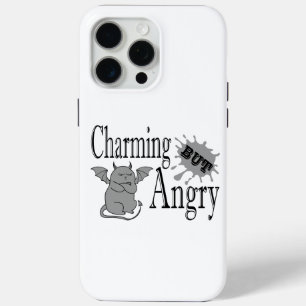 Charmant maar boos klein duivel kat grappig citaat iPhone 15 pro max hoesje