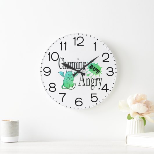 Charmant maar boos klein duivel kat grappig citaat grote klok (Huis)