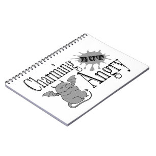 Charmant maar boos klein duivel kat grappig citaat notitieboek