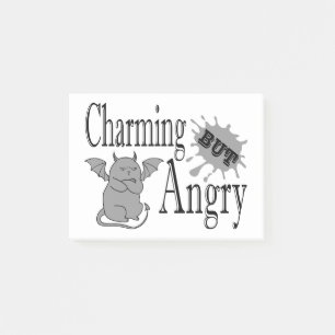 Charmant maar boos klein duivel kat grappig citaat post-it® notes