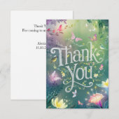 Charmant magisch groen bos bedankkaart (Voorkant / Achterkant)